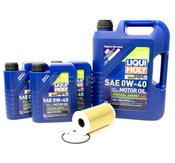 Porsche Engine Oil Change Kit (0W-40) - Liqui Moly/Hengst 987OILKT1